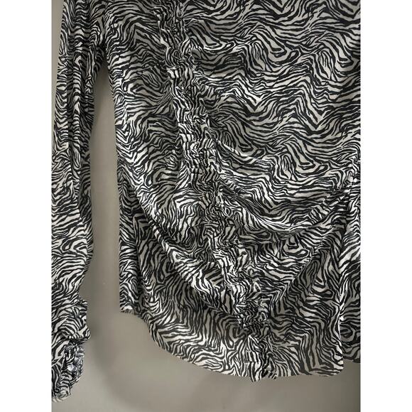 One Teaspoon Ruffle Party Long‎ sleeve Top - Interference size Med New - Picture 5 of 8